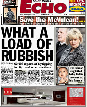 swe South Wales Echo - Yesterdays frontpage today
