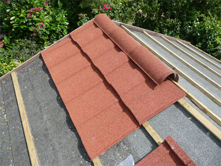 repairing a shed roof - roofing felt or shingles