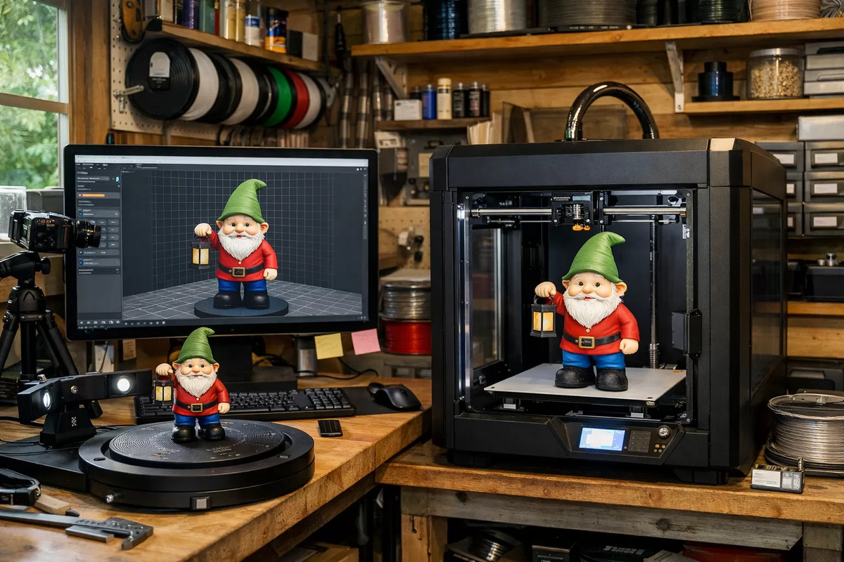 Turning Your Garden Workshop into a 3D Scanning printing Studio gnome png