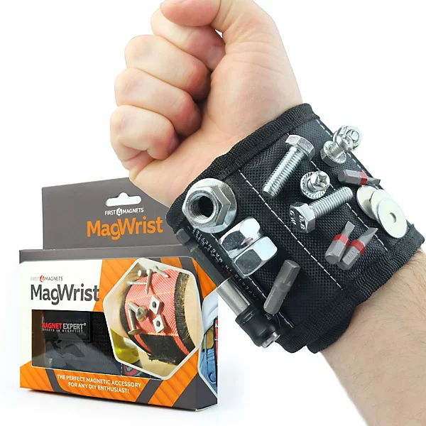 Father's Day Gift Guide: Brilliant Gift Ideas for the Ultimate UK Sheddie Dad 5 magwrist black magnetic wristband for screws nails drill bits ideal for carpentry diy electrician mechanic work gadget5056490616615 01c MP